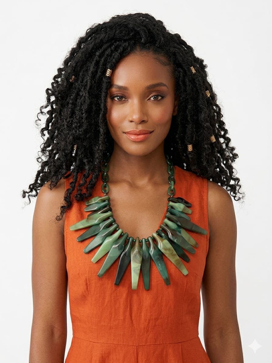 Verdant Stone Statement Necklace
