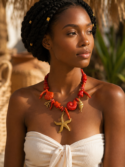 Coral Coast Statement Necklace